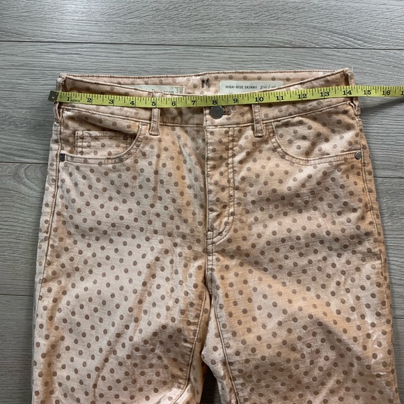 Anthropologie Pilcro Velvet High-Rise Skinny Ankle Polka Dot Pants - Picture 13 of 16